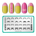 Maniology Nail Stamping Plate M350 Florals French for Nail Art