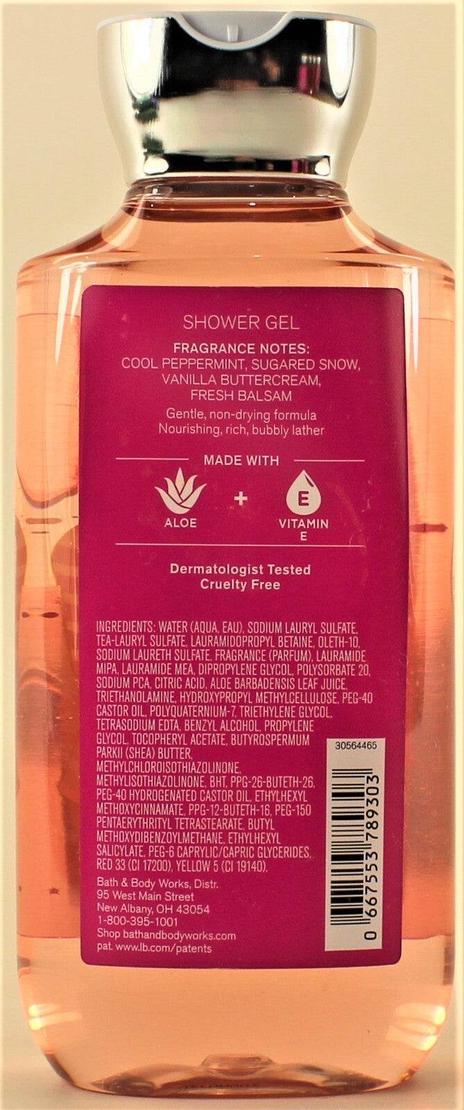 Bath & Body Works Twisted Peppermint Body Wash & Shower Gel 10oz - Pack of 4