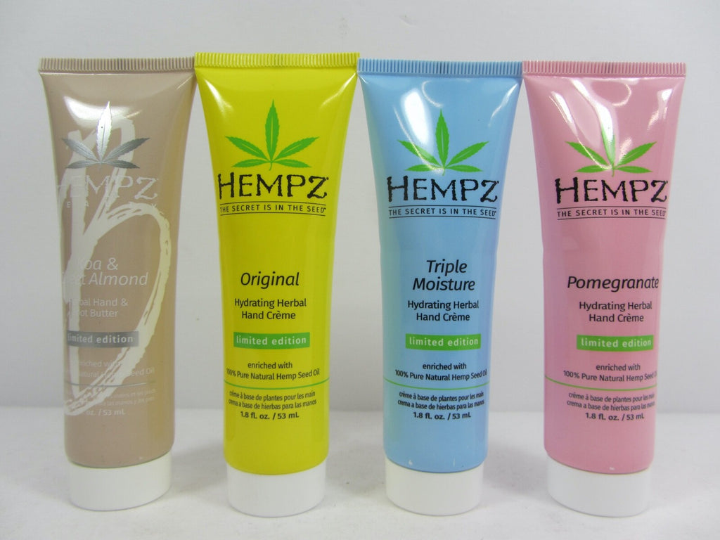 Hydrating Herbal Hand & Foot Cream Set - 4 Scents by Hempz, 1.8 oz Each