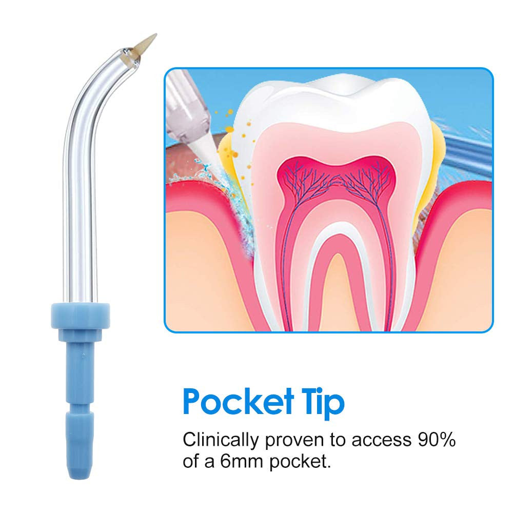 Replacement Periodontal Pocket Tips for Water Flossers - 4 Pack