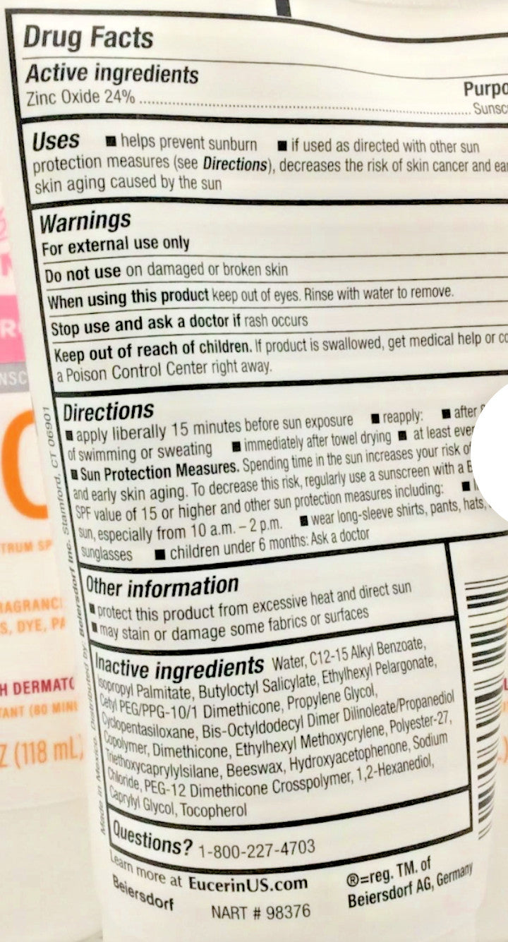 Mineral Baby Sunscreen Lotion SPF 50 - Broad Spectrum, Zinc Oxide, 4 oz