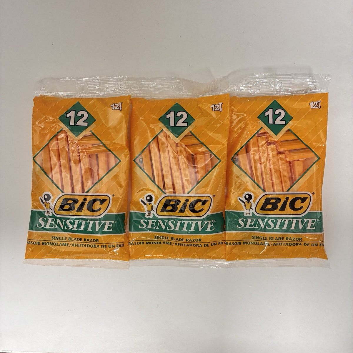 BIC Sensitive Men's Disposable Razor Pack - 36 Blades, 3x12 Count