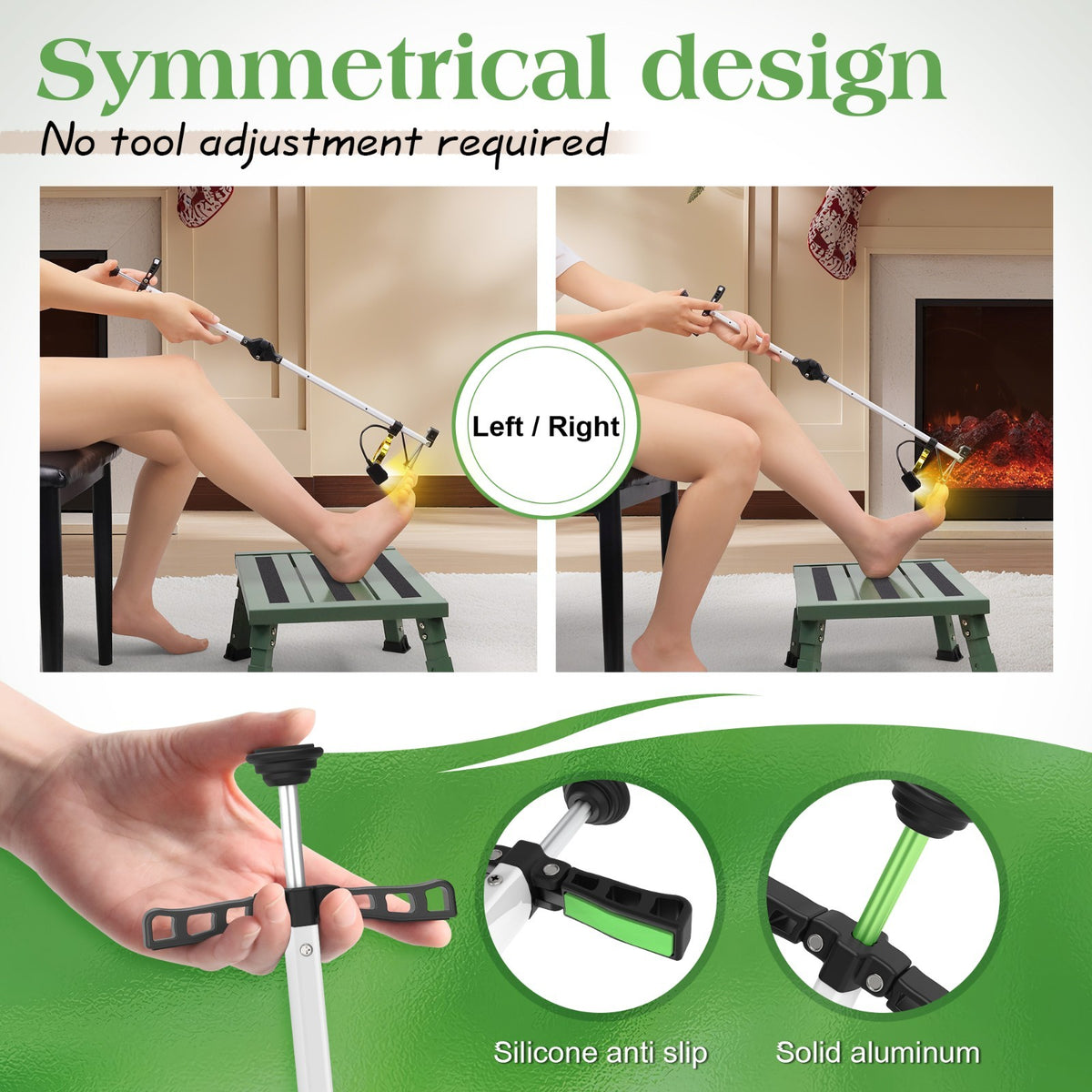 Foldable 24-Inch Toenail Clippers with LED Light & Magnifier for Seniors