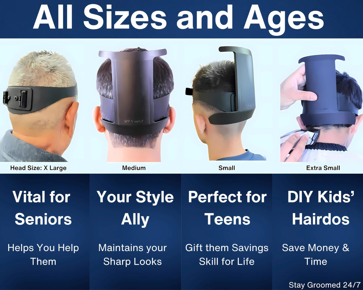 Men's Self Haircut Kit with Neckline Template & Fade Guide Tool