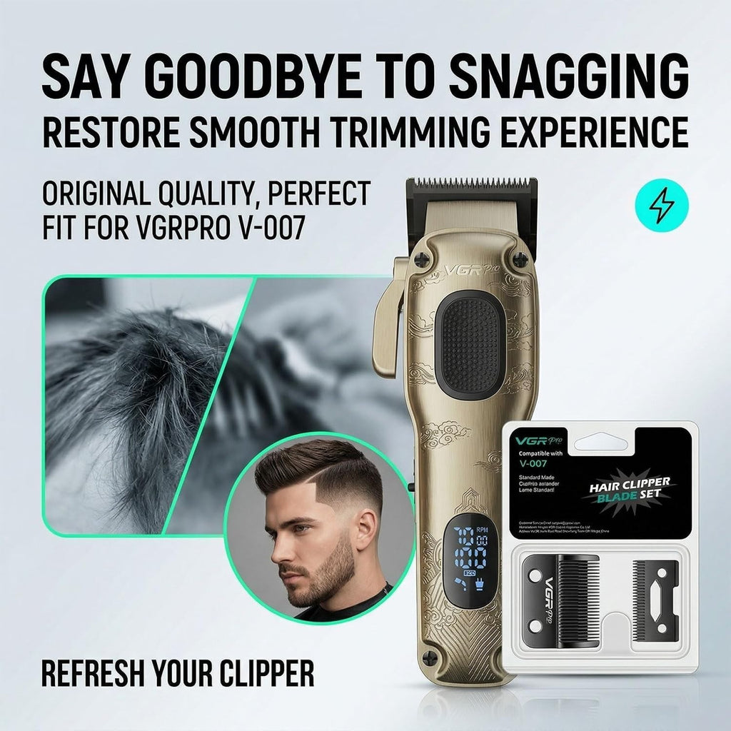 Hair Clipper Replacement Blade Set for V-007 - Professional Grooming