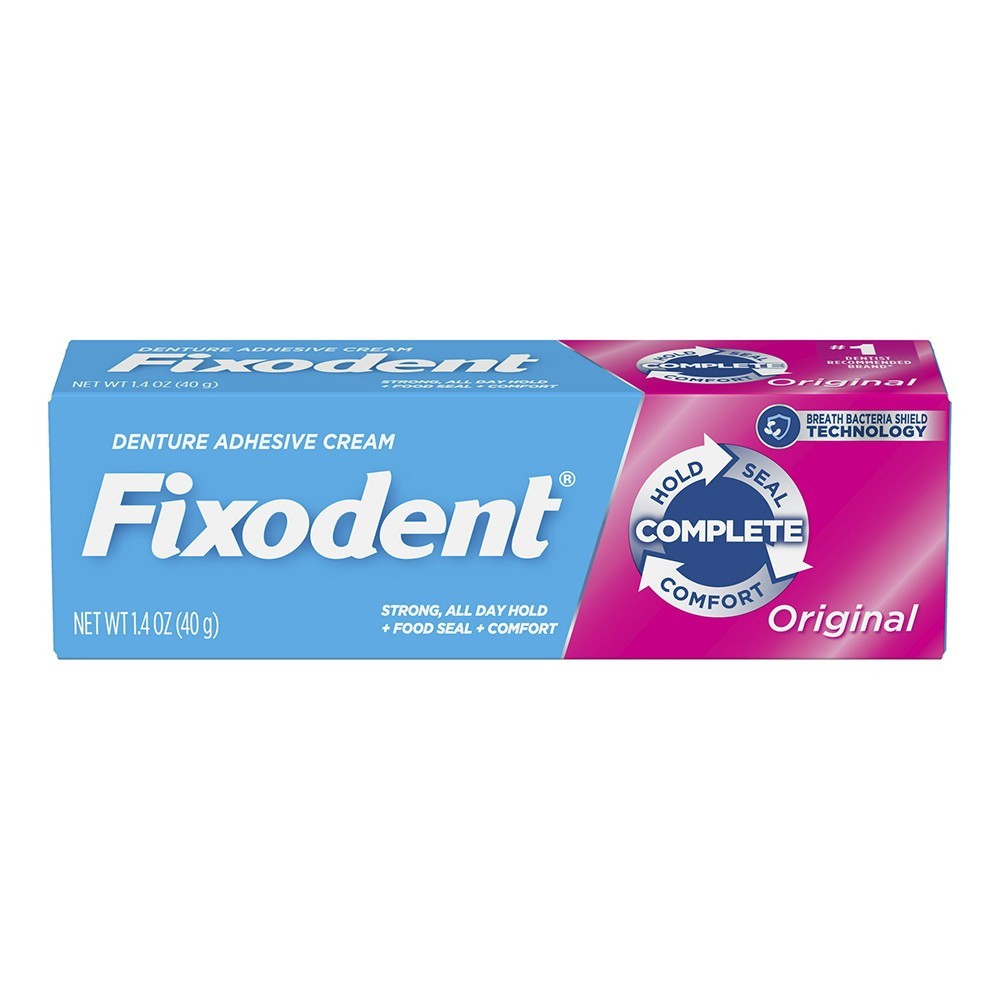 Denture Adhesive Cream Pack of 4 - Strong All-Day Hold & Food Seal