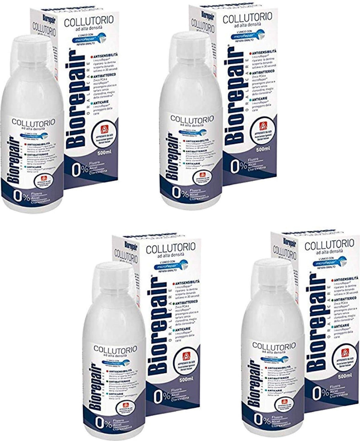 Mouthwash Pack of 4 - Protective & Refreshing Oral Care 500ml