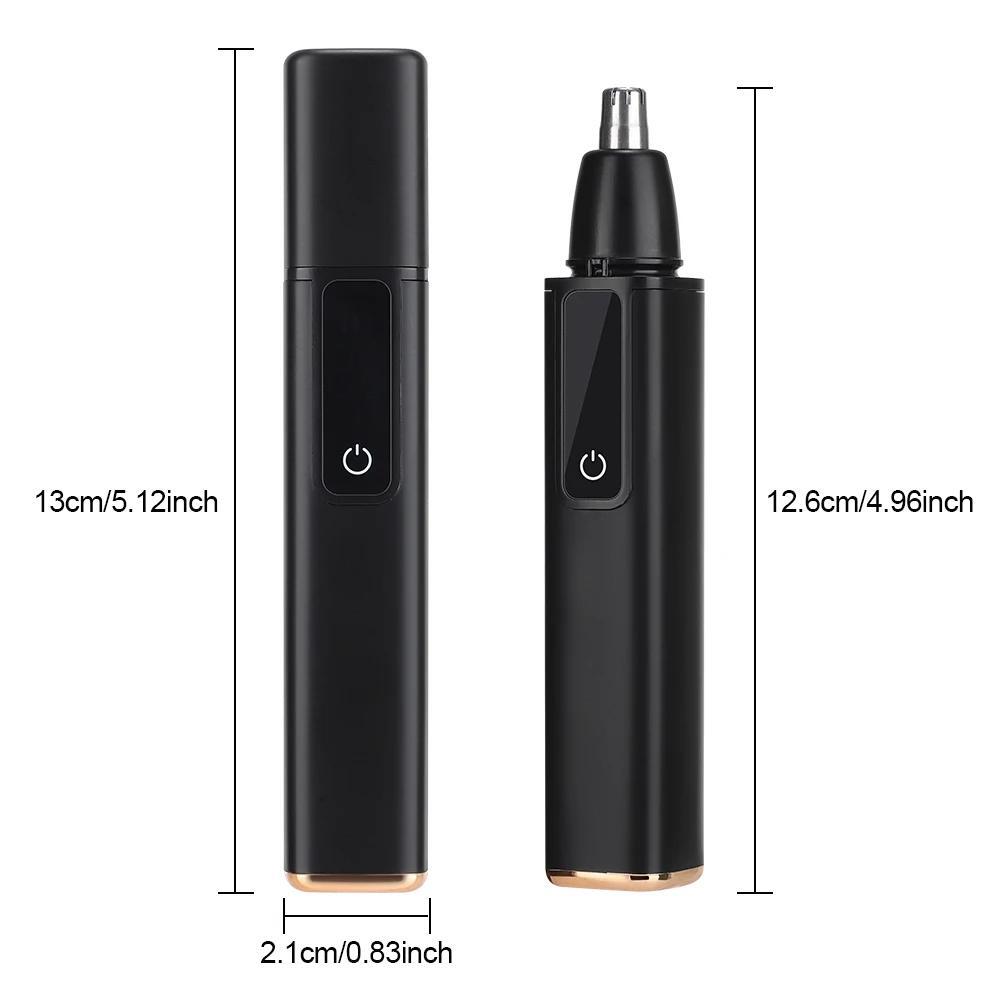 Electric Nose Ear Hair Trimmer Painless Portable USB Rechargeable with LED Display