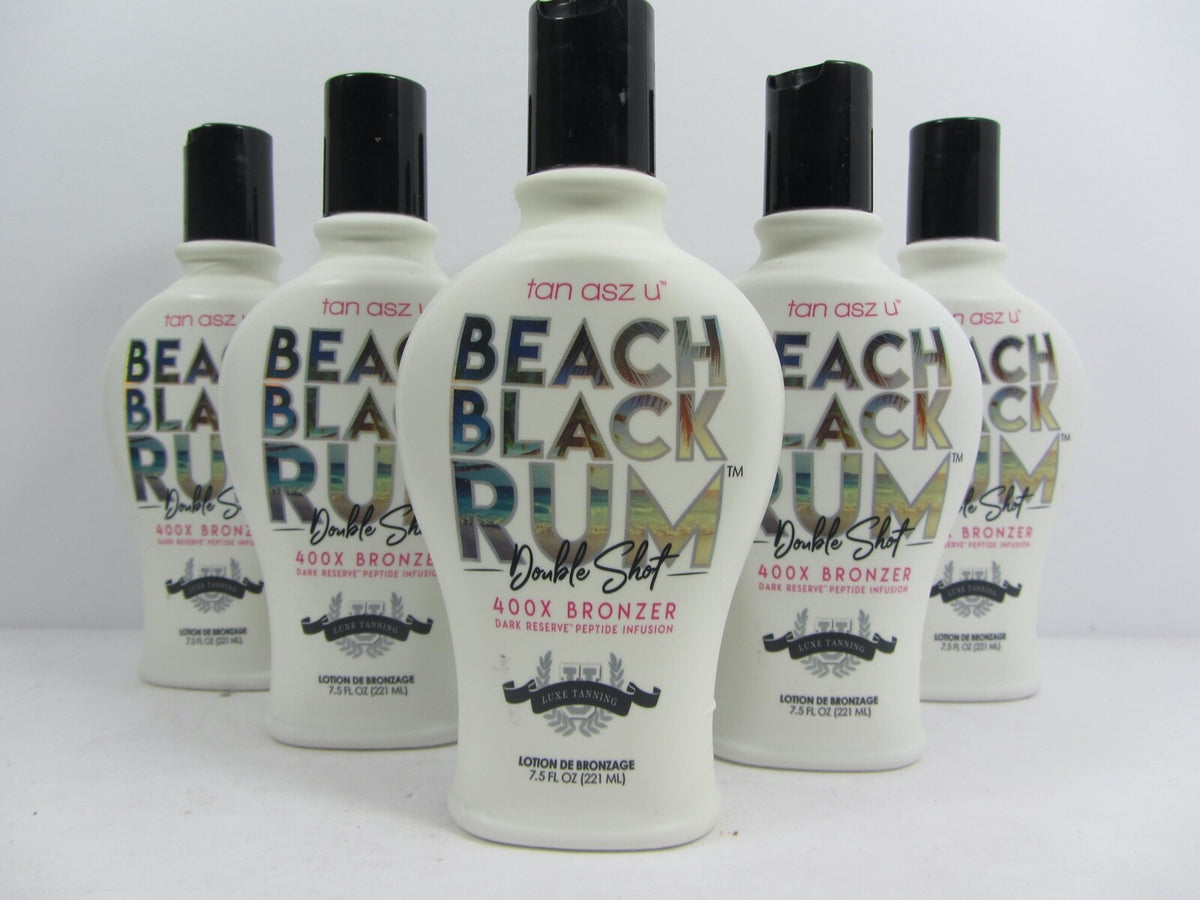Beach Black Rum Double Shot Tanning Lotion 7.5 oz - Pack of 6