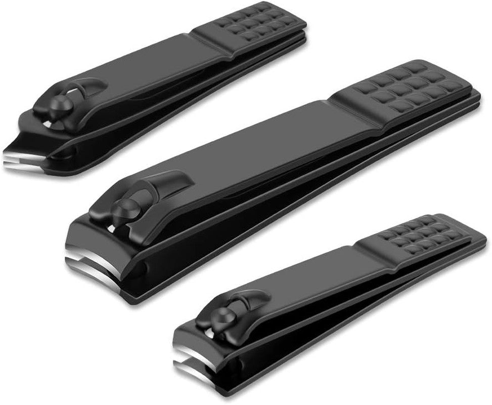 3-Piece Nail Clippers Set - Stainless Steel Manicure & Pedicure Tools
