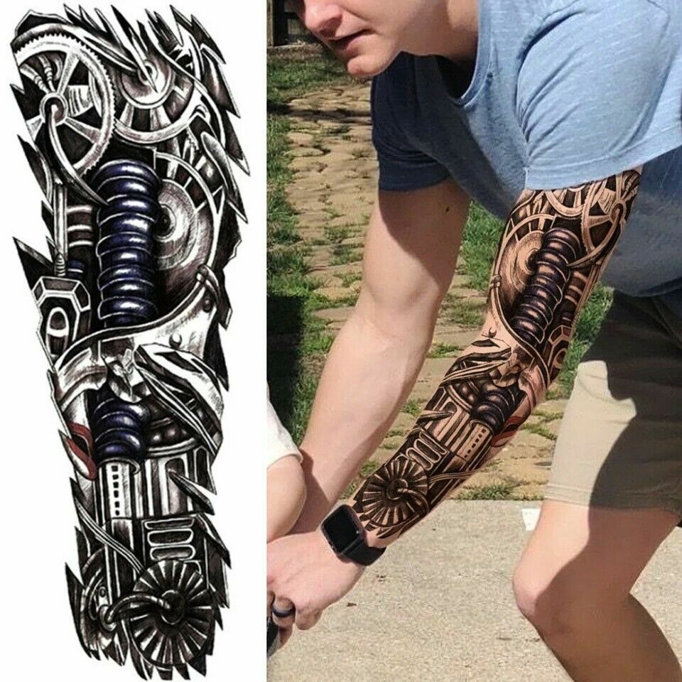Full Arm Temporary Tattoo Sticker - Waterproof Real-Look Art