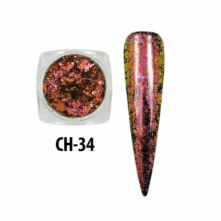 Metallic Flakes Nail Art Decorations for Manicure - CH-34