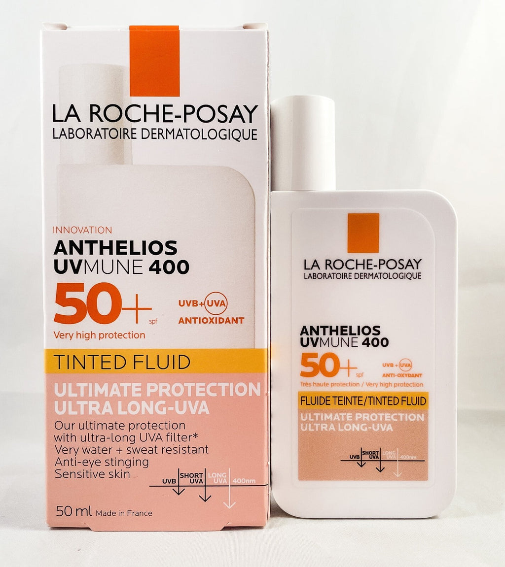 SPF50+ Tinted Sun Protection Fluid for Sensitive Skin - Waterproof, UVA/UVB Blocker