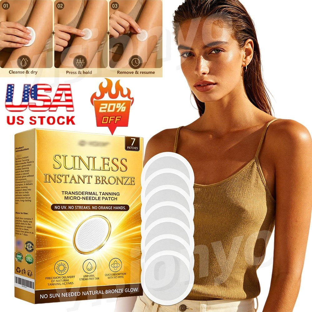 Natural Sunless Tanning Patches - Gradual Bronze Glow & Skin Nourishment