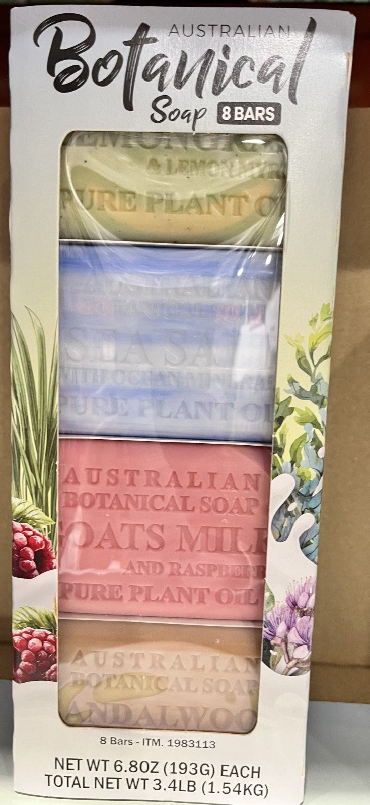 Australian Botanical Goat Milk Bar Soap 6.8 oz - Pack of 8