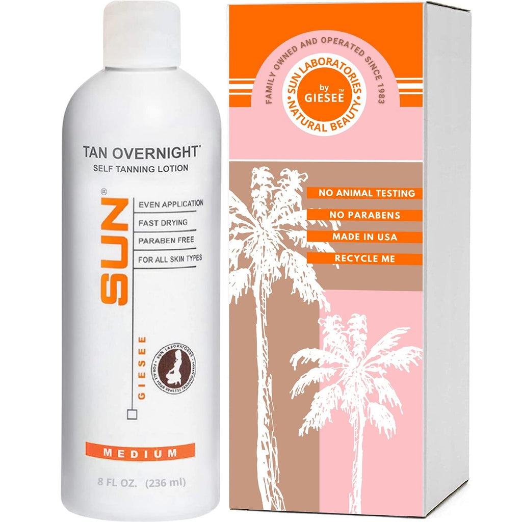 Self Tanner Spray Lotion - Overnight Bronze Sunless Tanning Solution, 8 Oz