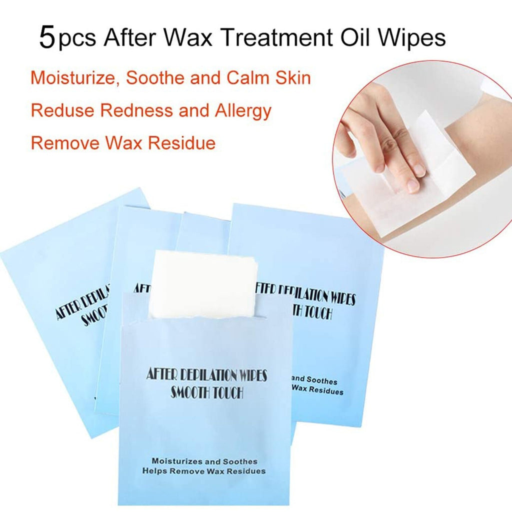 Waxing Kit with Roll-On Depilatory Wax Heater & Cartridges for Hair Removal