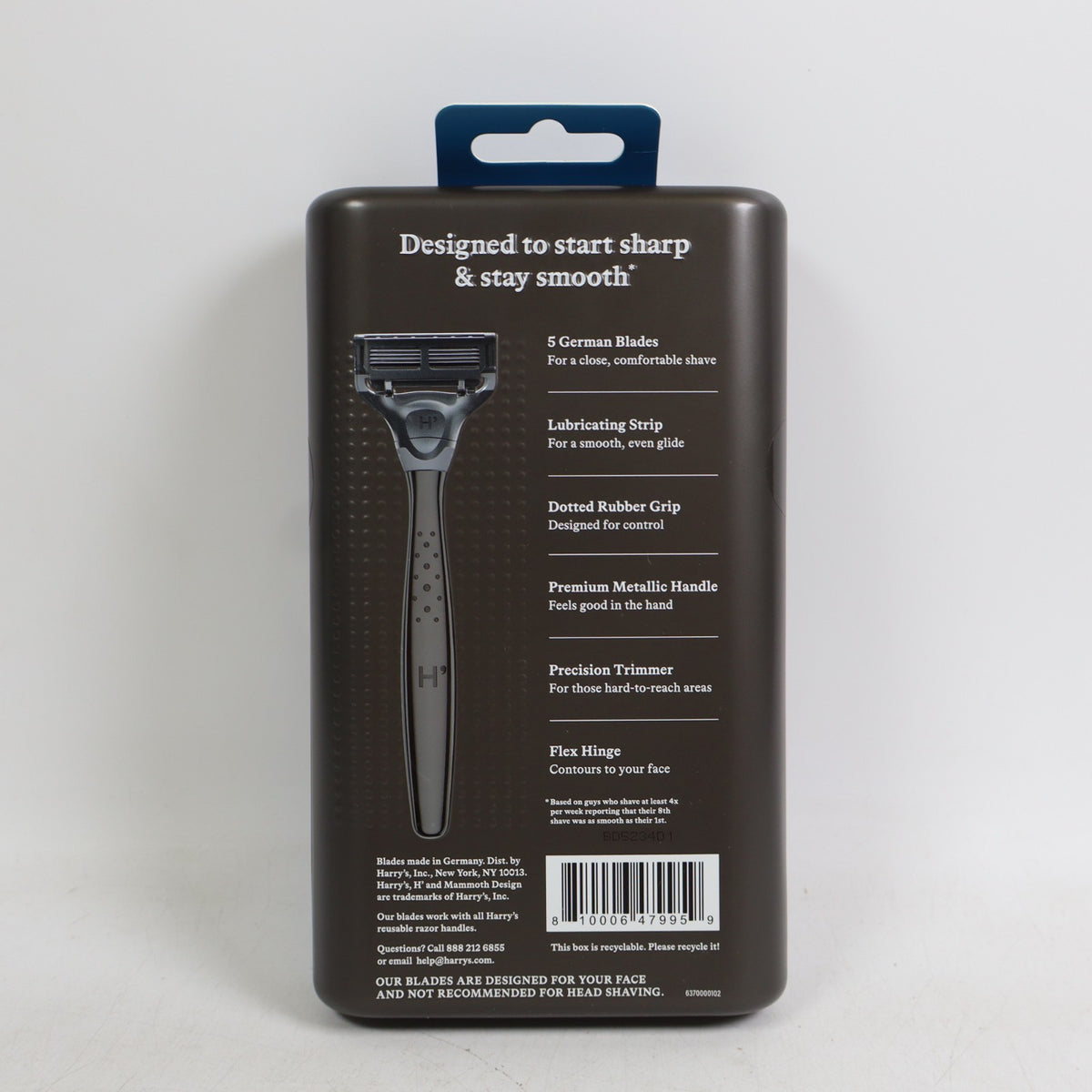 Men's Razor & 10 Blade Cartridges Refill Set - Harry's Craft Handle