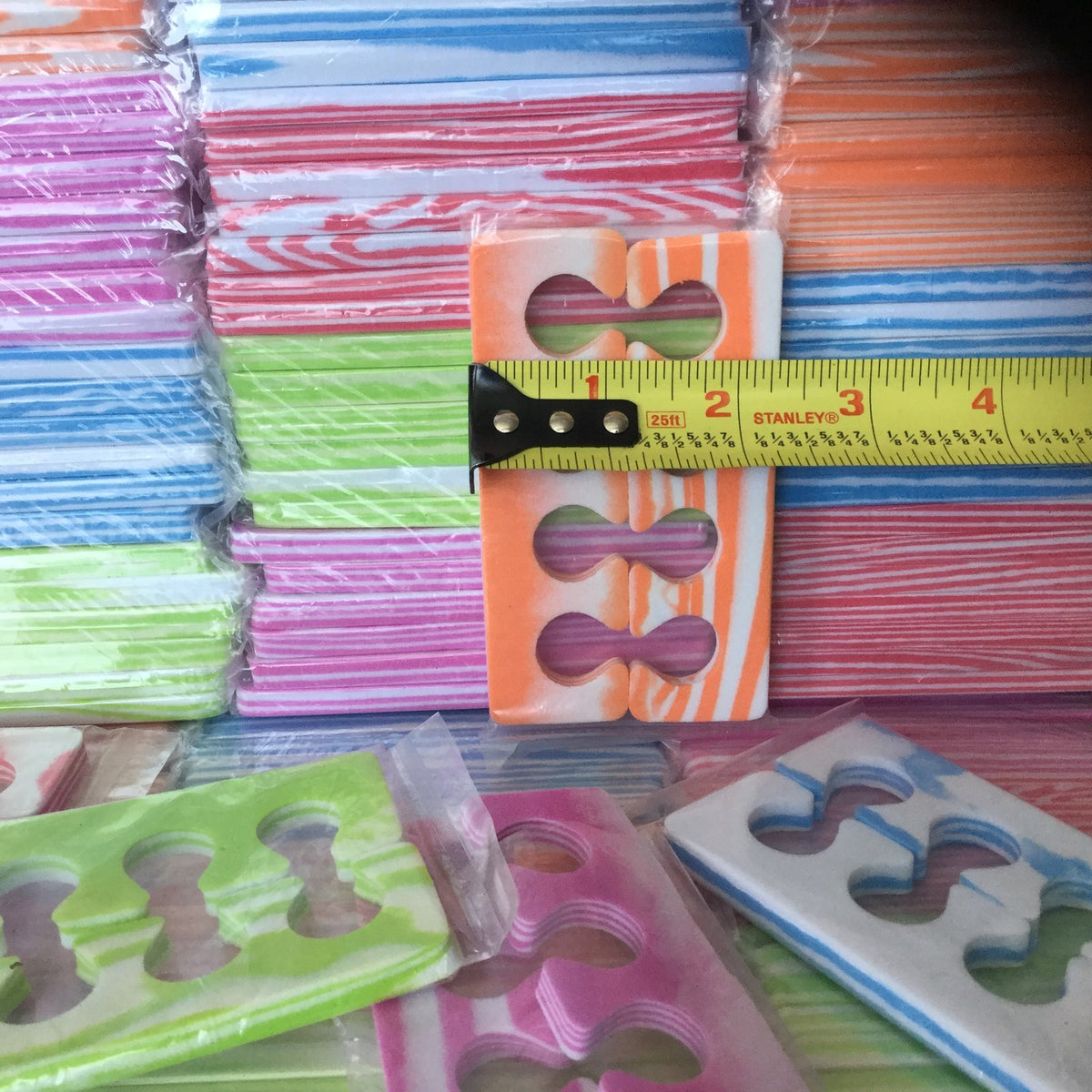 100 Pairs Soft Foam Toe Separators for Pedicure Spa Use - Individual Warp