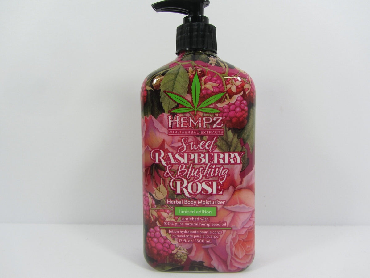 Hempz Sweet Raspberry & Blushing Rose Body Moisturizer Lotion 17oz