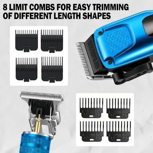 3-in-1 Men's Hair Clippers Beard Trimmer Foil Shaver Set Blue