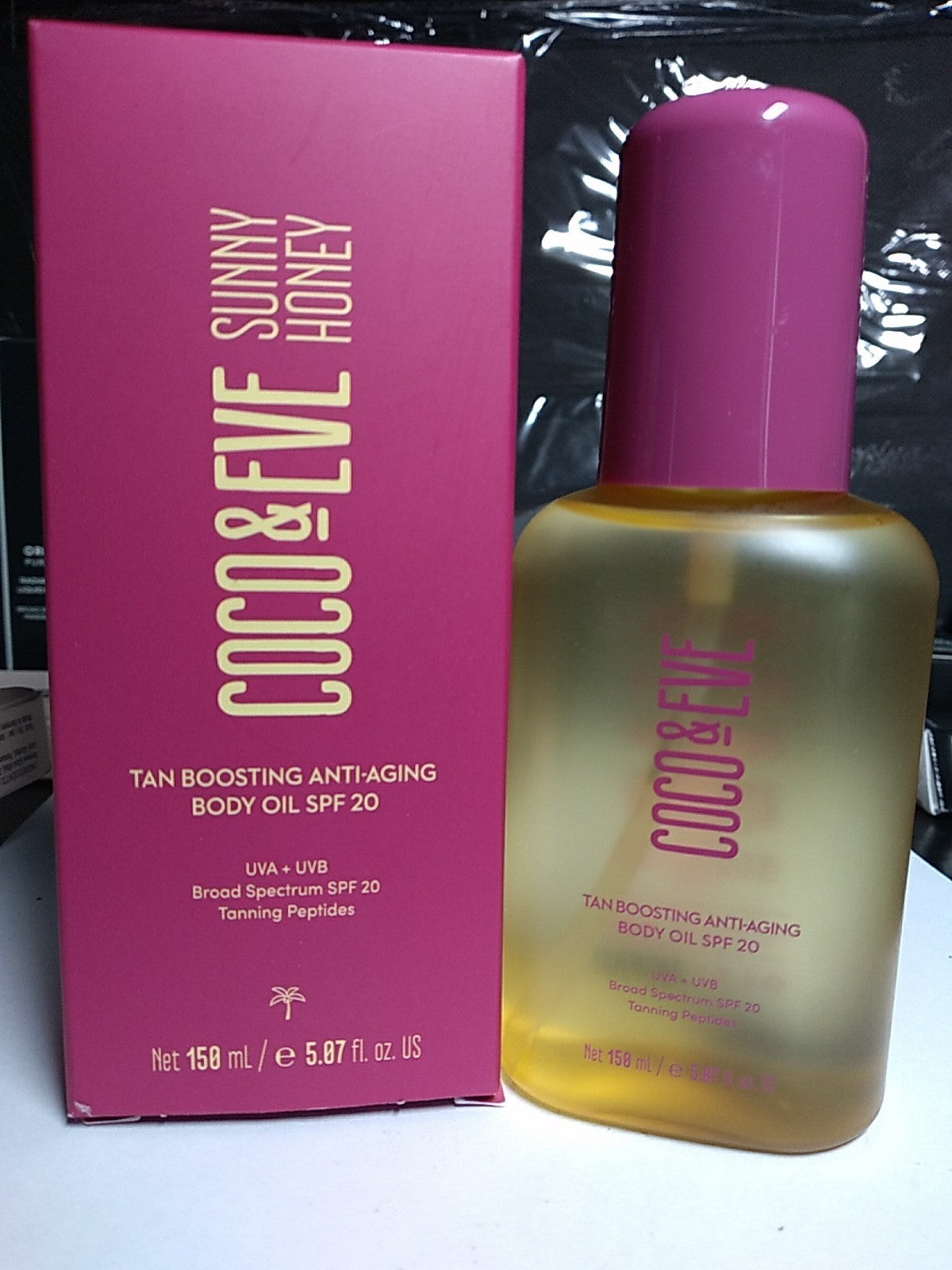 Coco & Eve Sunny Honey Tan Boosting Body Oil SPF 20 5.07 Fl Oz - Anti-Aging Hydrating Skin Oil