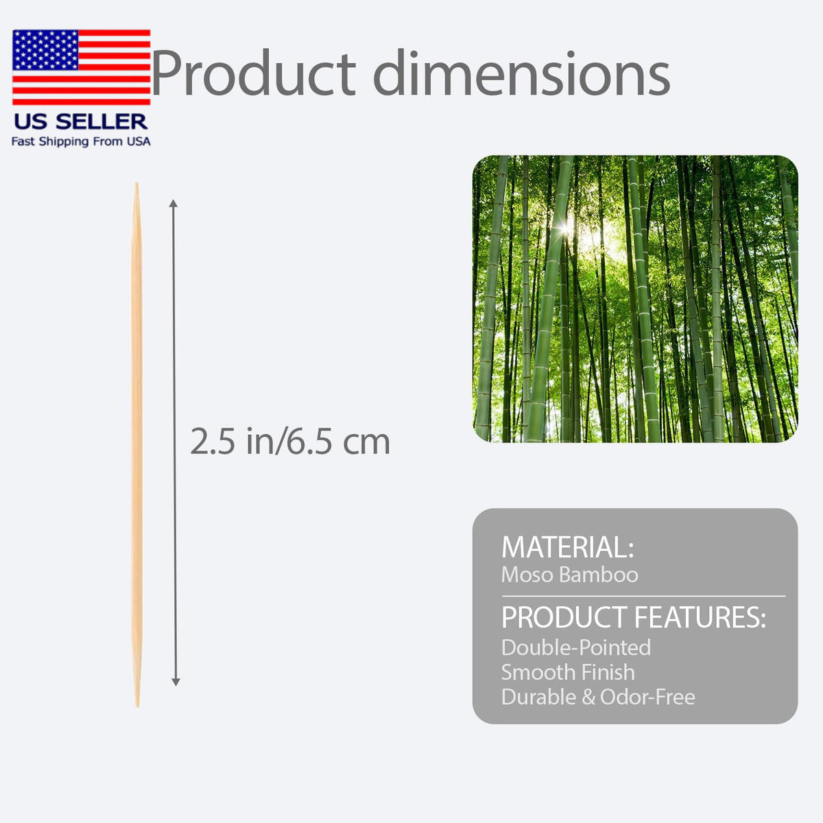 Eco-Friendly Bamboo Toothpicks - Natural, Splinter-Free, Multi-Purpose