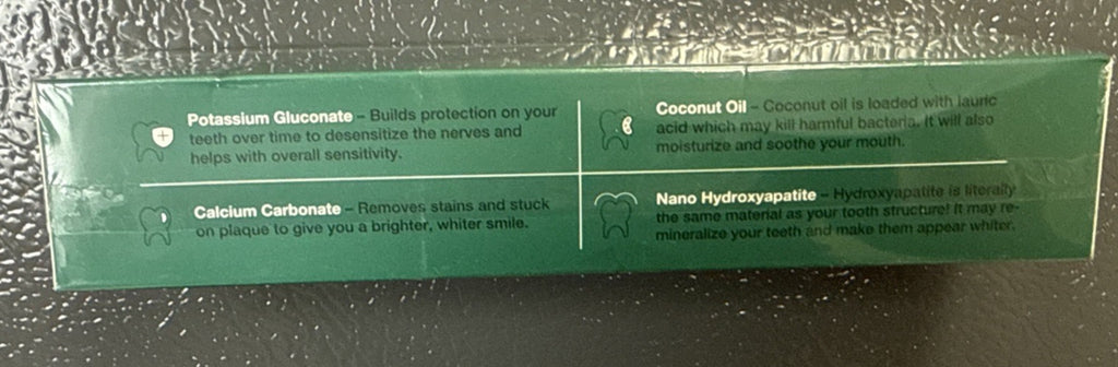 Nano Hydroxyapatite Tooth Enamel Whitening Toothpaste - Strong Mint