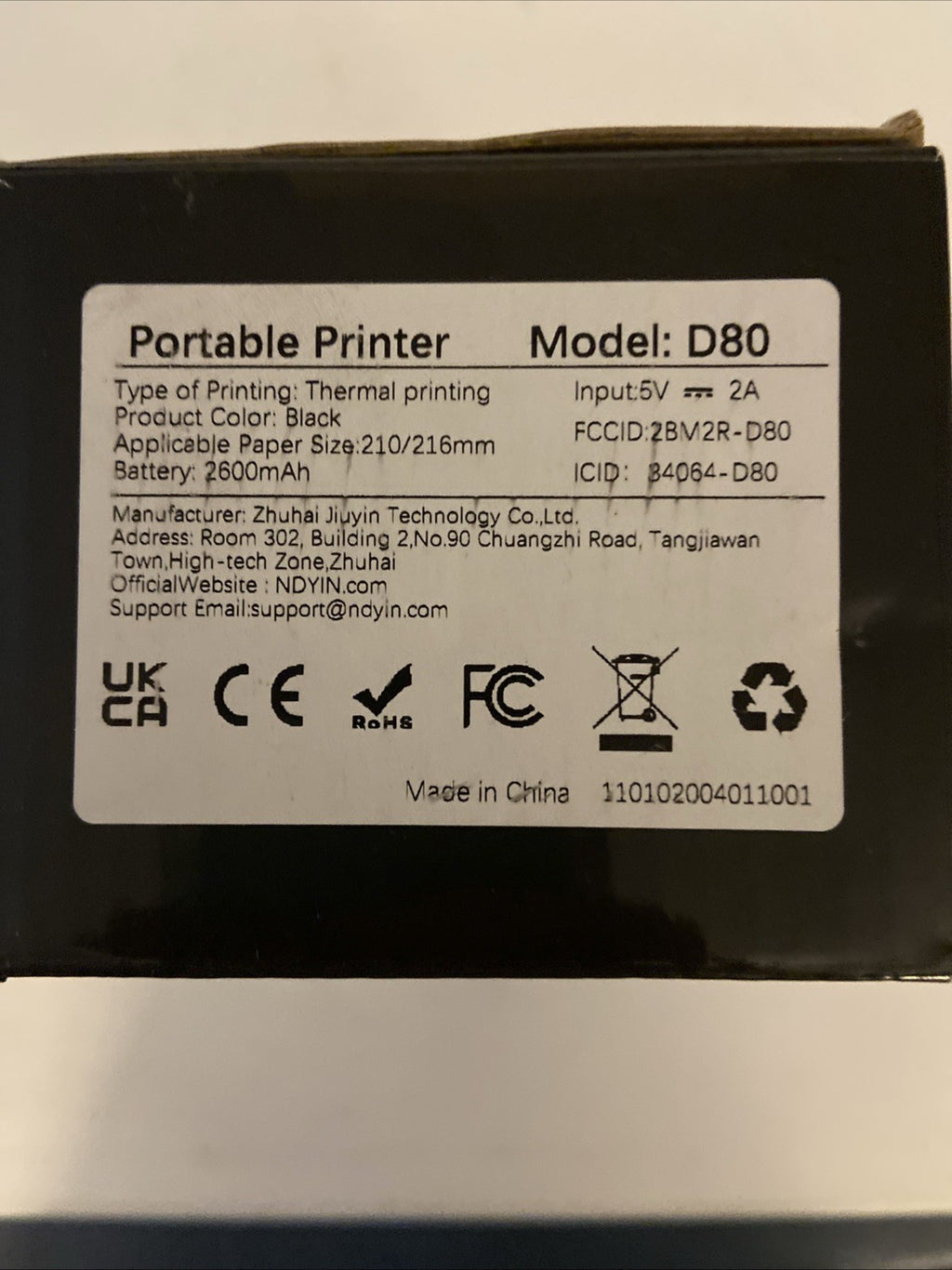 D80 Tattoo Thermal Printer — Portable Stencil Transfer for iOS, Android, Windows, Mac