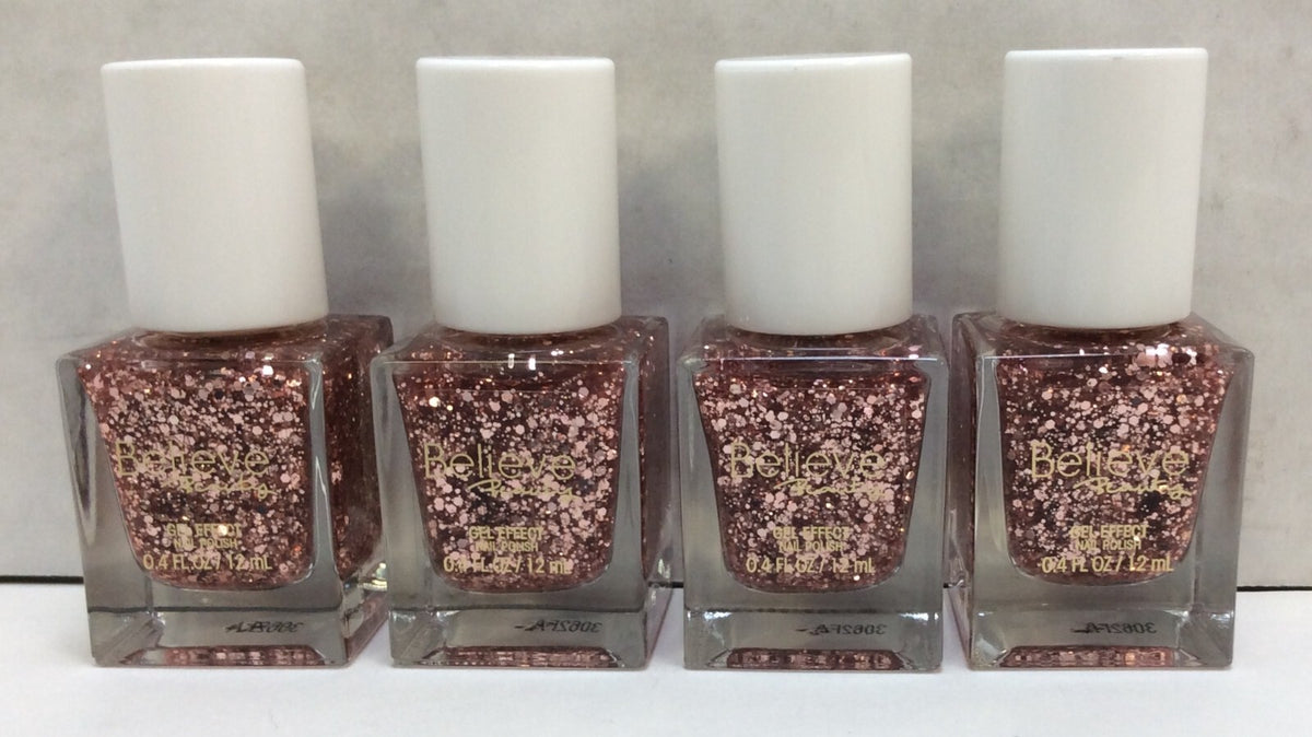 Nail Polish Set Gold Rose 4-Pack - Long-Lasting, Vibrant Colors