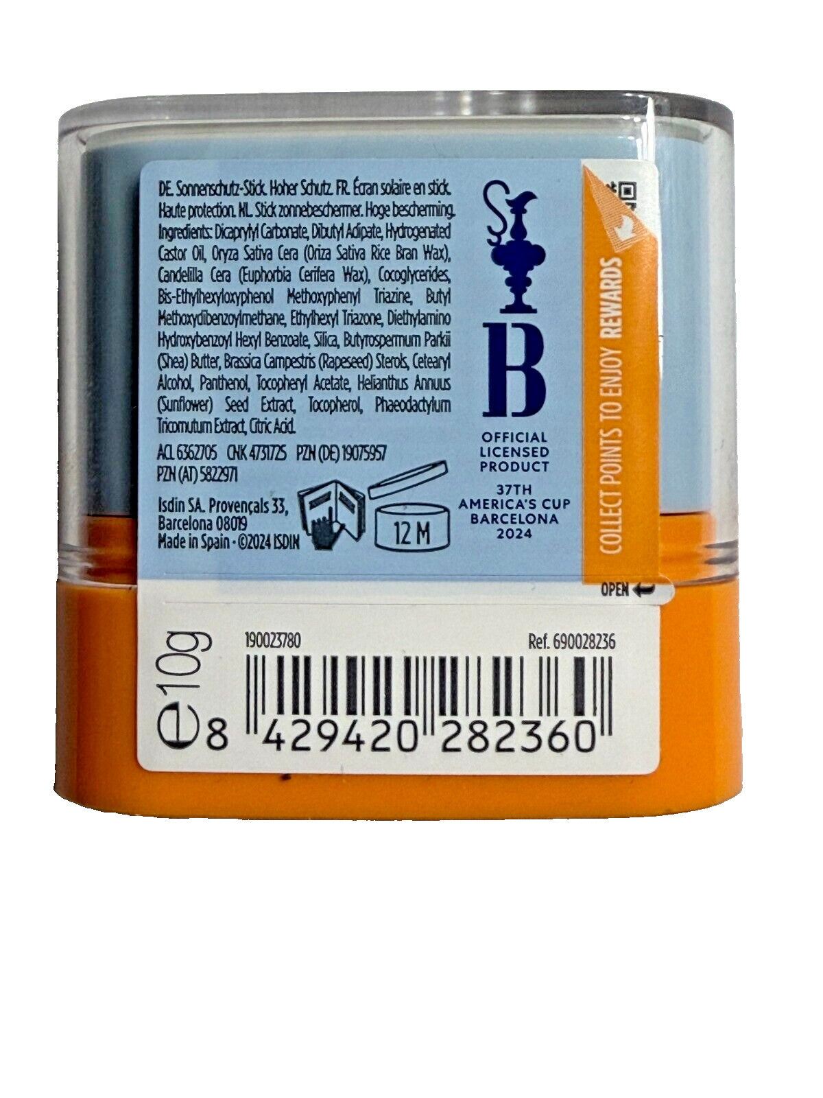 Invisible Sunscreen Stick SPF50 - Water & Sweat Resistant, Hypoallergenic, 10g