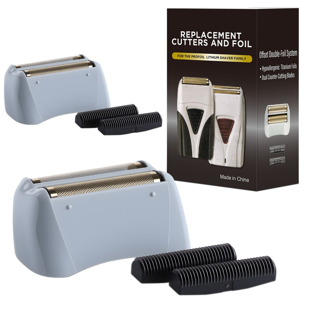 2-Pack Replacement Foil & Cutter Set for Shaver - Compatible with Andis TS-1 & TS-2
