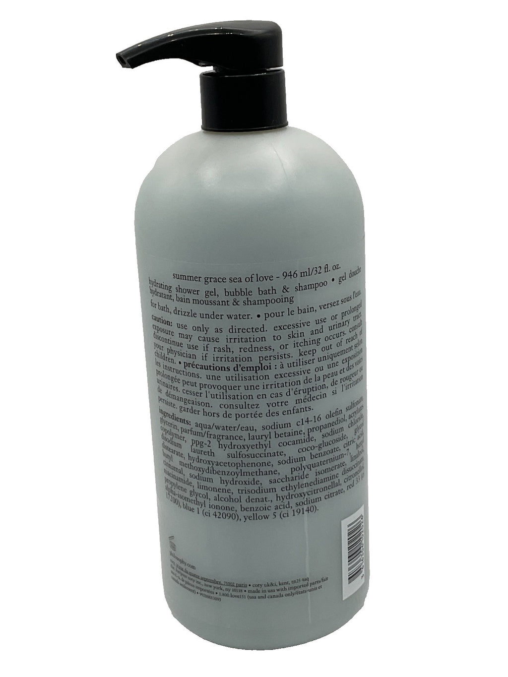 Hydrating Shower Gel 32 oz with Pump - Summer Grace Sea of Love, Blue