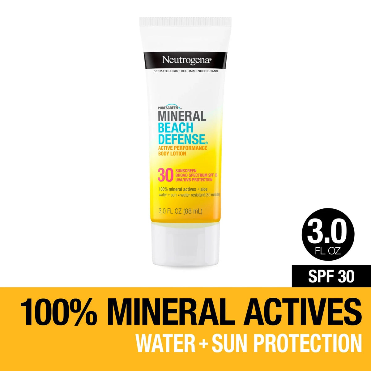 Mineral Sunscreen Lotion SPF 30 Water-Resistant Beach Protection