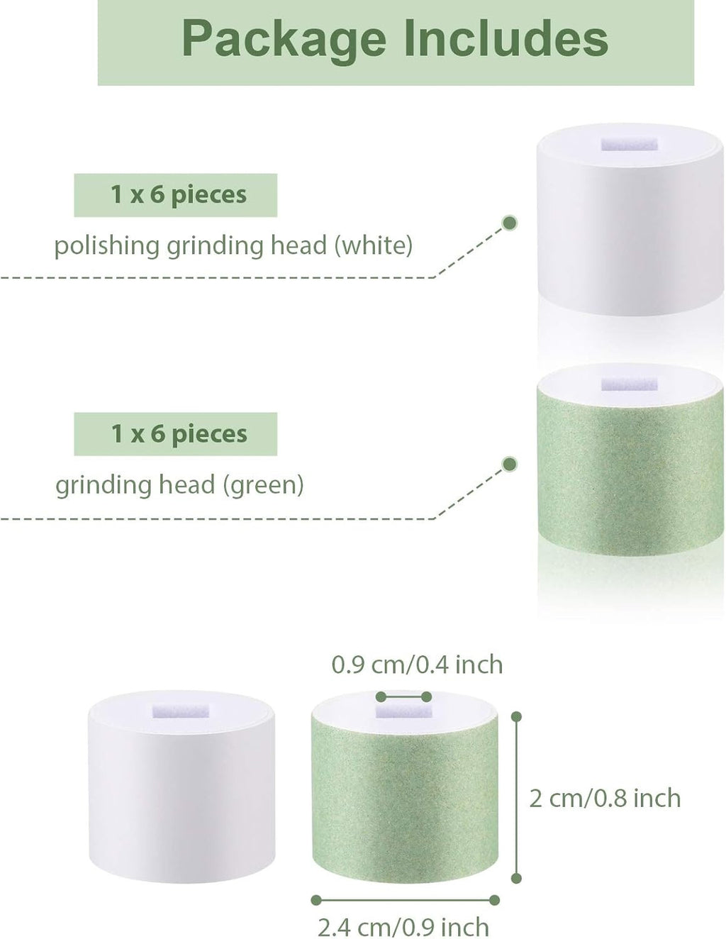Nail Buffer Refills Set - 12 Fine & Polishing Rollers for Electric Manicure Pedicure