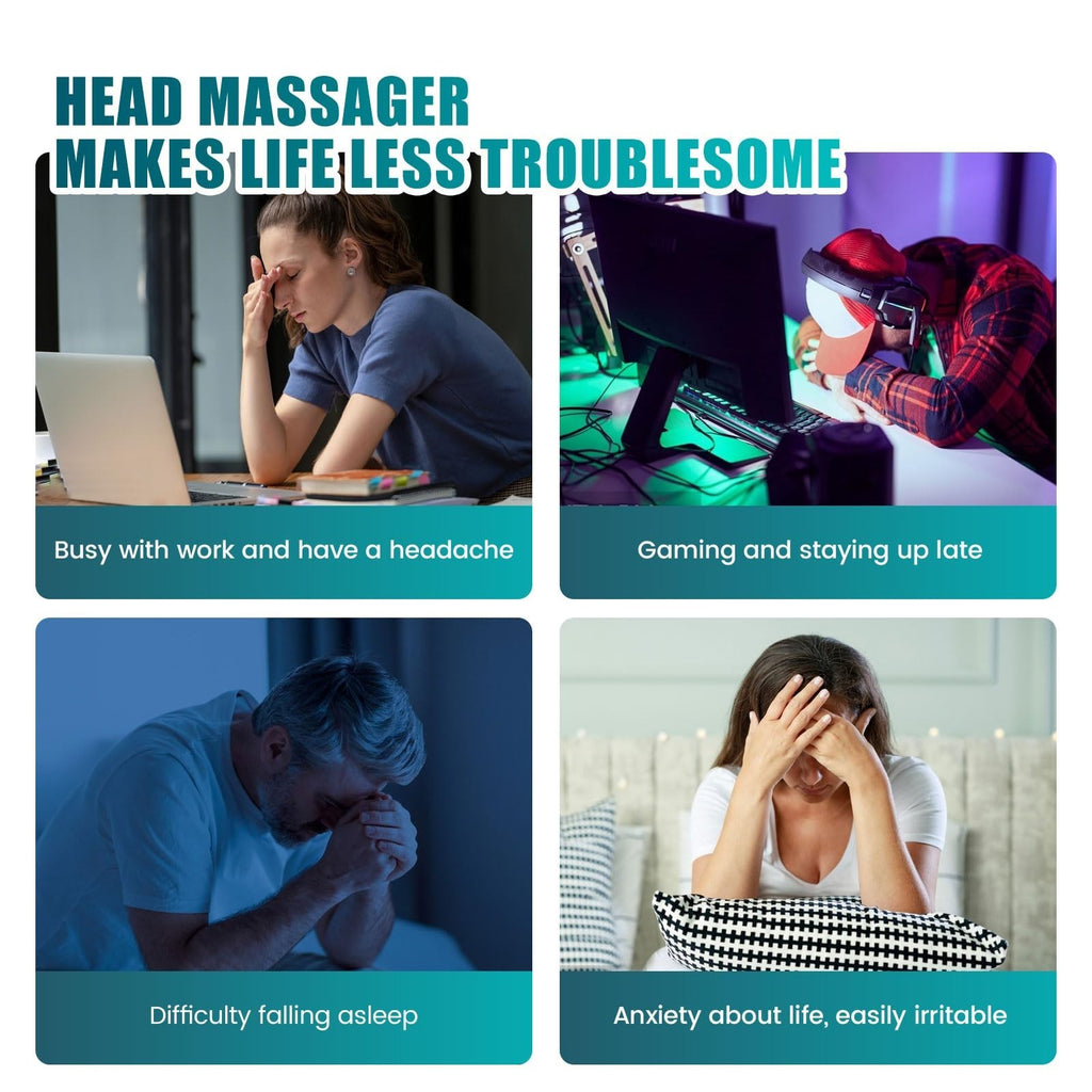 Rechargeable Head Massager - Portable Electric Scalp Relaxation Tool