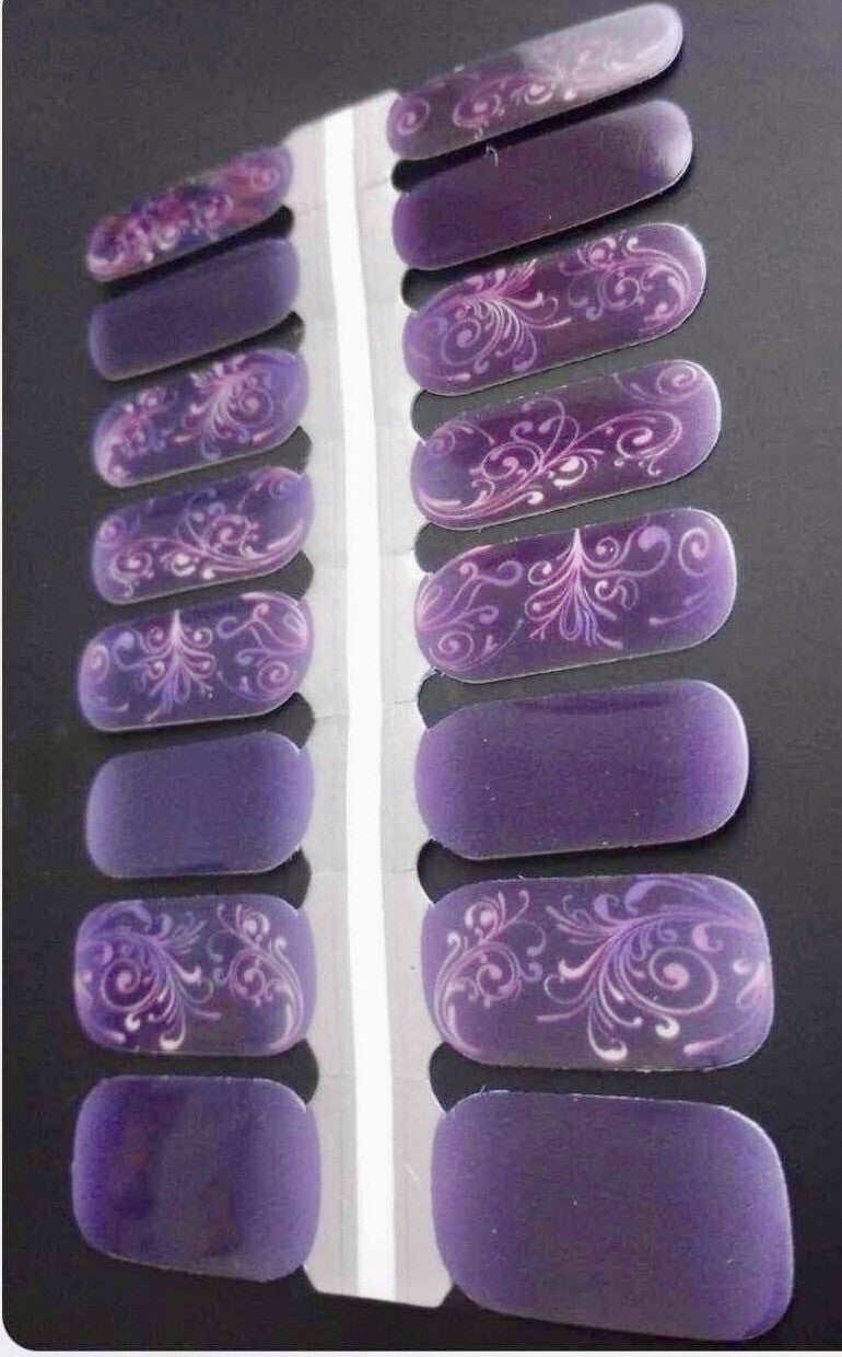 Nail Polish Strips 16 Pack - Purple Delight Custom Collaboration
