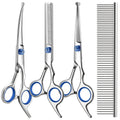 4-in-1 Pet Grooming Scissors Kit with Round Tips for Dogs and Cats