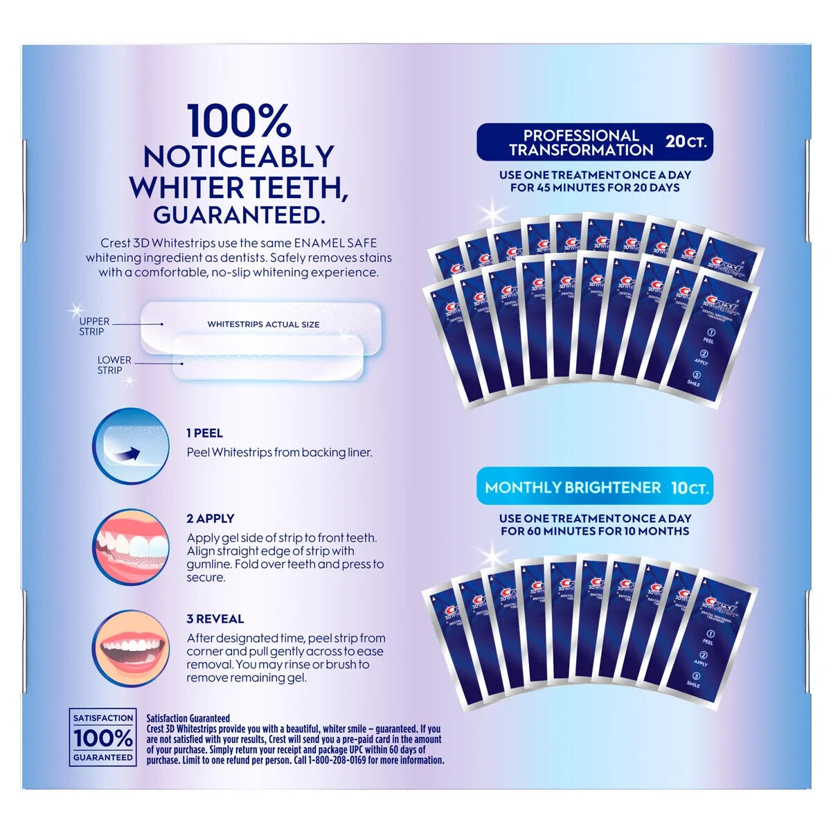 Strips Kit - Crest 3D Whitestrips Professional Effects, 40+20 Strips