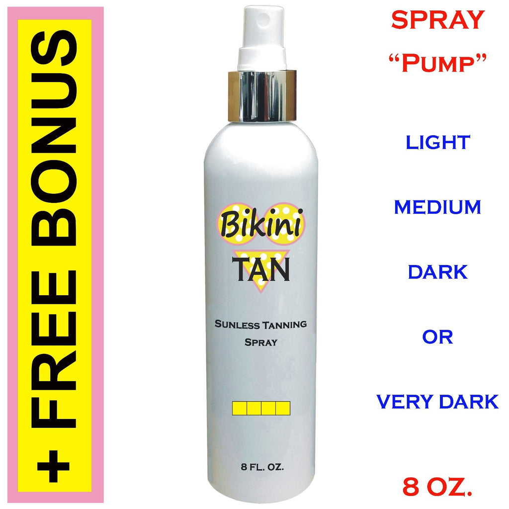 Sunless Self Tanning Spray with Mitt & Gloves - 8 oz, Multiple Shades
