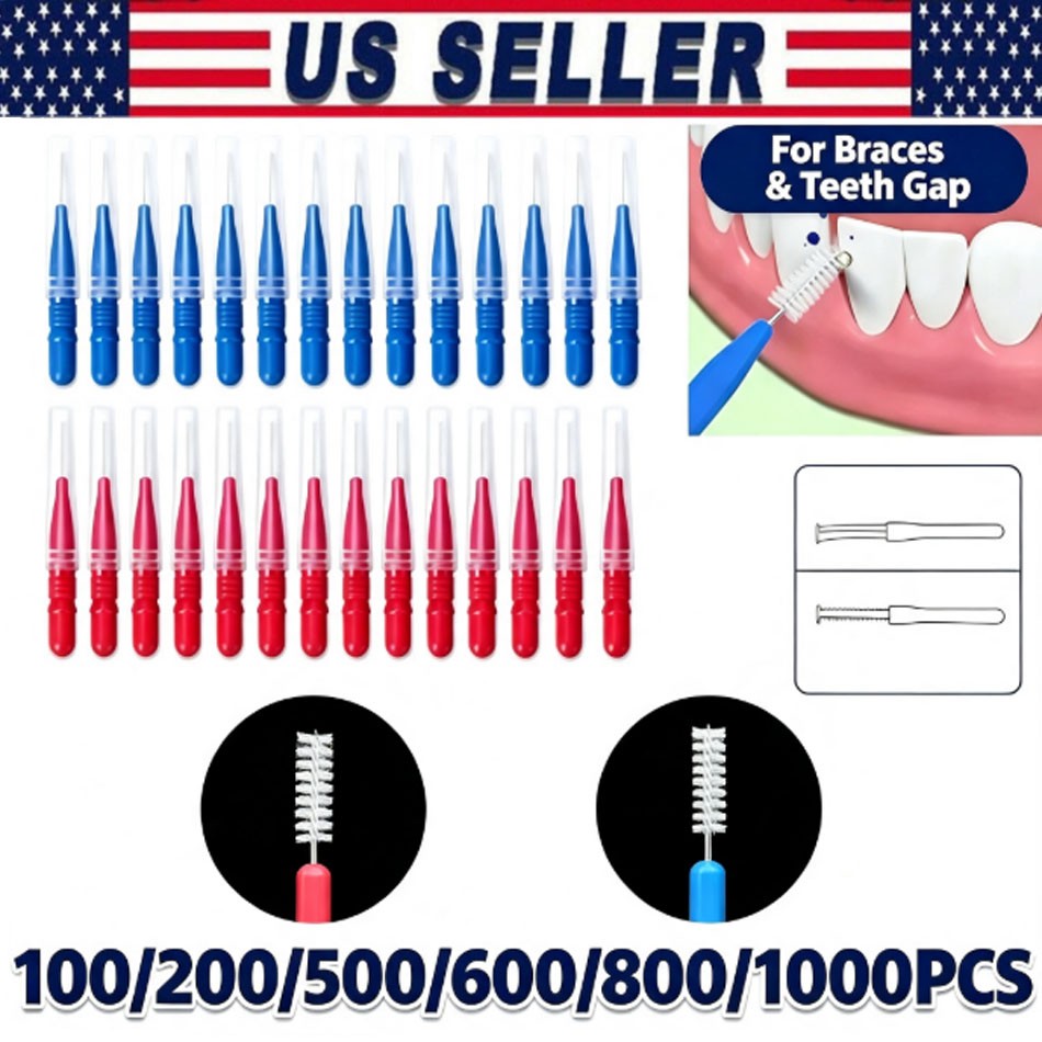 Dental Orthodontic Oral Floss Interdental Brush Pack - Teeth Cleaning Tools