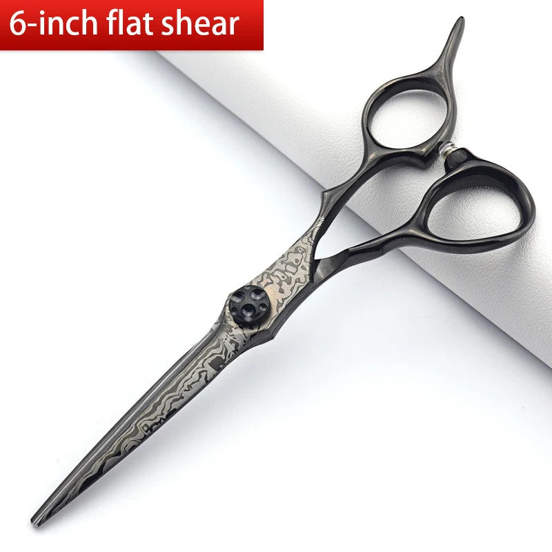 6 Inch VG10 Steel Barber Scissors Haircut & Thinning Shears - Handmade