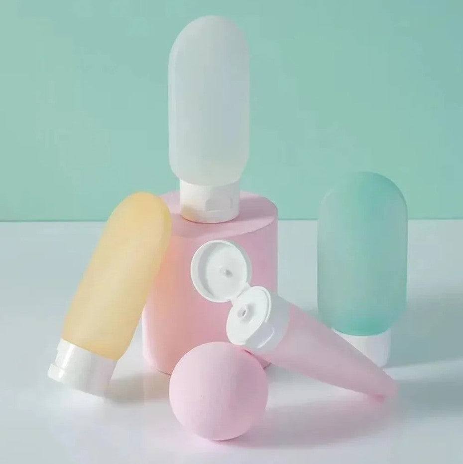 4-Pack 60ml Refillable Travel Bottles Set for Toiletries & Liquids