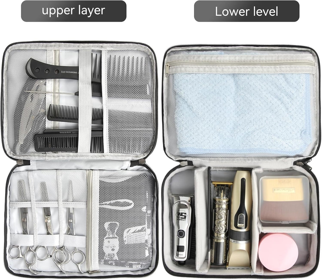 Professional Barber Tool Bag for Clippers and Accessories, Travel Organizer
