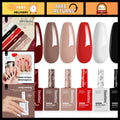 6-Color HEMA-Free Gel Nail Polish Set - Long-Lasting, Vibrant Colors