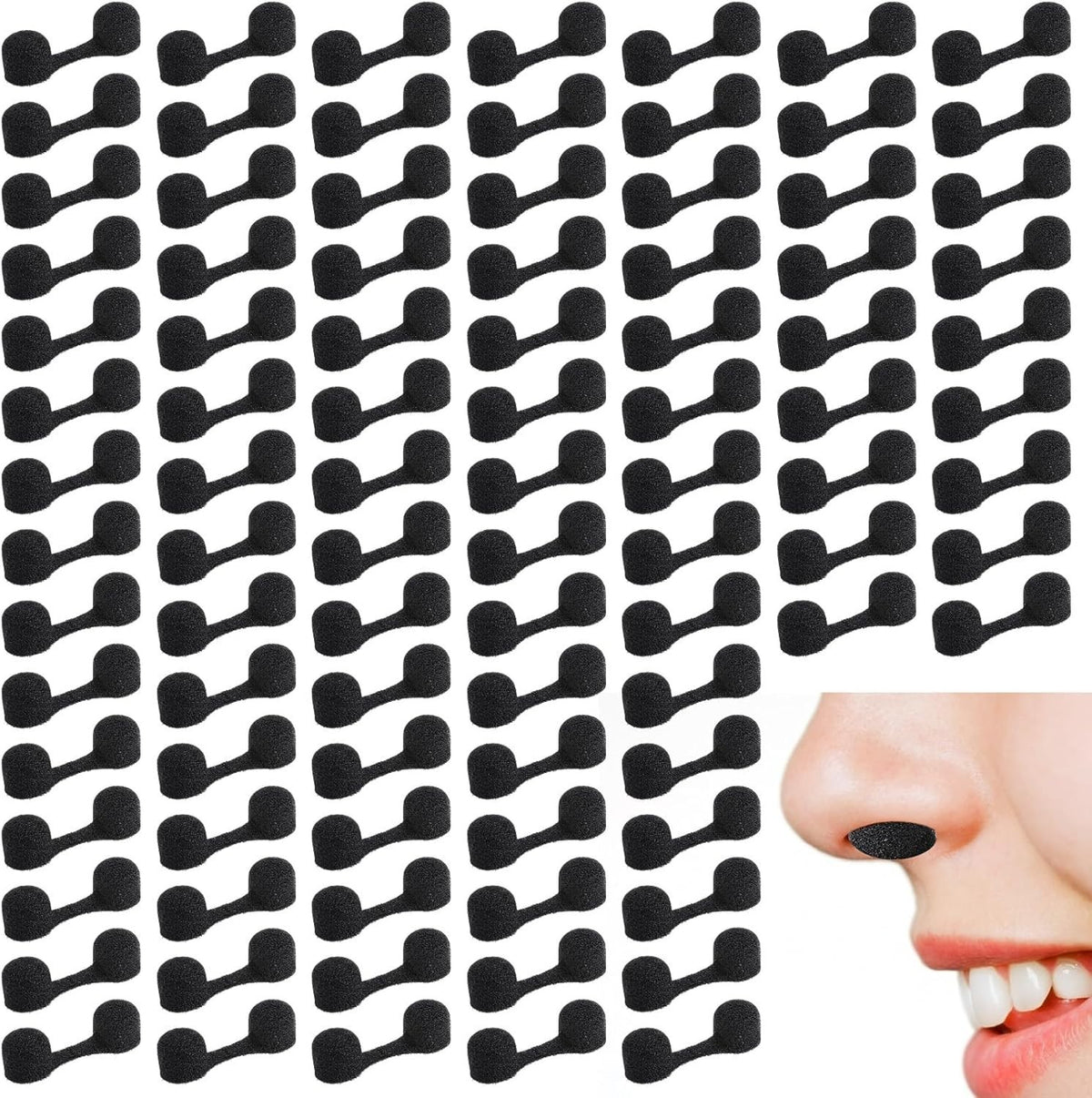 Disposable Nose Dust Filters - 100 Pack, Skin-Friendly Nose Plugs for Dust & Odor Protection