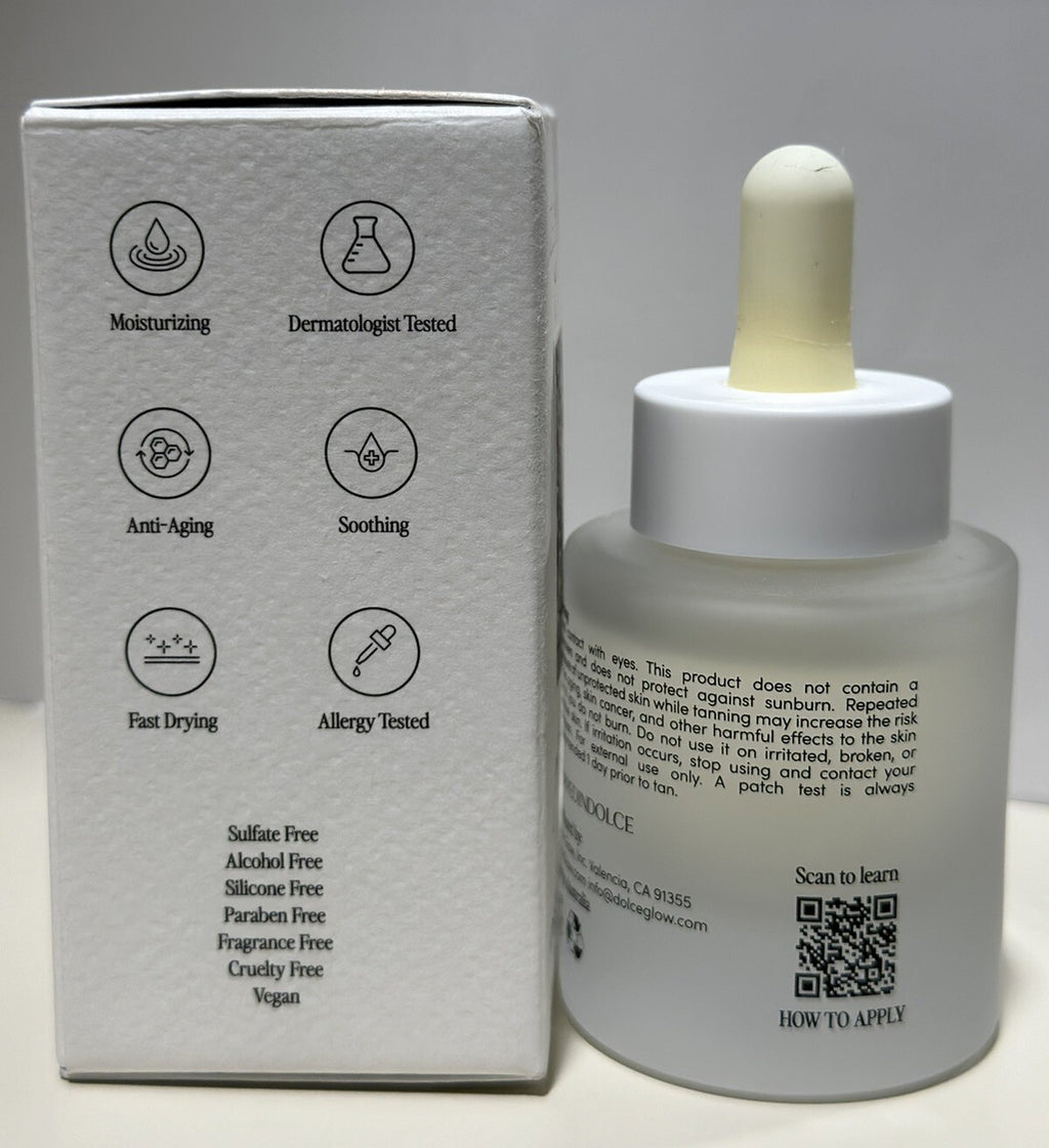 Hydrating Self-Tanning Serum Drops for Face & Body - 1 oz