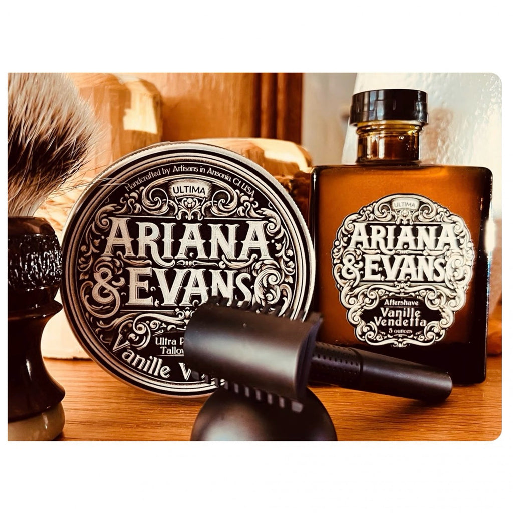 Ariana & Evans Ultima Shaving Soap - Vanille Vendetta, Long-Lasting Spicy Vanilla