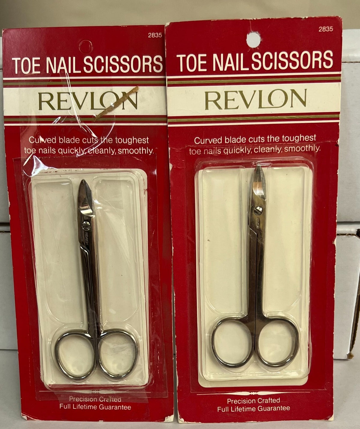 Vintage Revlon Curved Toe Nail Scissors with File - 90s Classic Nail Tool Set