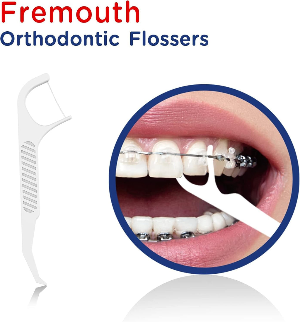 Orthodontic Floss Picks 100 Count for Braces - Easy Dental Cleaning